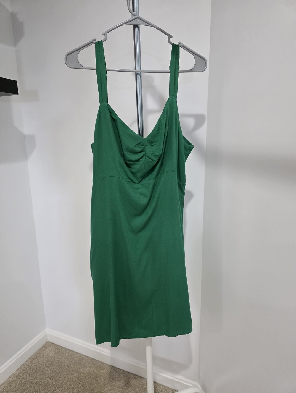 Old Navy Emerald Green Smocked Sleeveless Dress